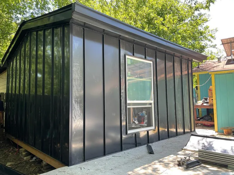 Black standing seam metal wall panels for Metal Roof Installation in Sunnyvale